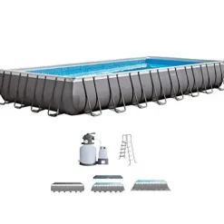 Intex Ultra Frame Rectangular Pool Set with Sand Filter Pump