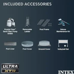 Intex Ultra XTR Frame 14′ x 42″ Round Above Ground Swimming Pool Set Blue