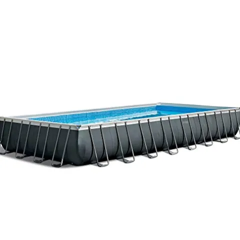 Intex Ultra XTR Frame Rectangular Swimming Pool Set Blue, Gray