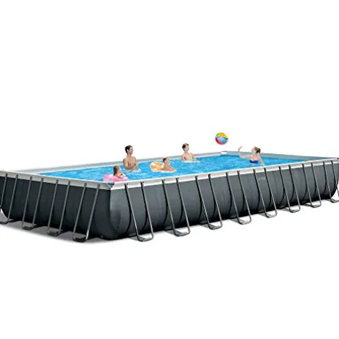 Intex Ultra XTR Frame Rectangular Swimming Pool Set Blue, Gray