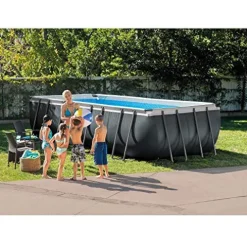 Intex Ultra XTR Framed Swimming Pool Set Gray