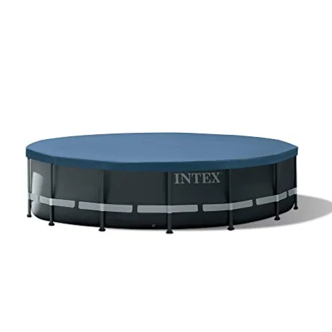 Intex Ultra XTR 16ft x 48in Above Ground Pool Set w/Pump, Cleaner Robot Vacuum & Hose Gray