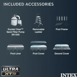 Intex Ultra XTR Rectangular Swimming Pool Set Blue
