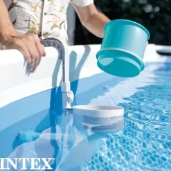 Intex Ultra XTR Rectangular Pool Set with Pump, Vacuum Cleaner & Skimmer Gray