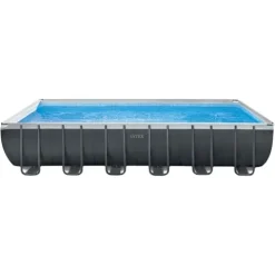 Intex Ultra XTR Rectangular Pool Set with Pump & Vacuum Gray
