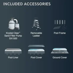 Intex Ultra XTR Rectangular Pool Set with Pump & Vacuum Gray