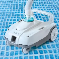 Intex ZX100 Auto Pressure Side Pool Cleaner and Rectangular Ultra XTR Frame Swimming Pool White