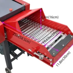 INTSUPERMAI 6-Blade Hay Cutter Pulverizer Red