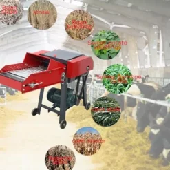 INTSUPERMAI 6-Blade Hay Cutter Pulverizer Red