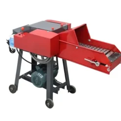 INTSUPERMAI 4-Blade Hay Cutter Pulverizer with Conveyor Belt Red