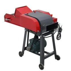 INTSUPERMAI 4-Blade Hay Cutter Pulverizer with Conveyor Belt Red