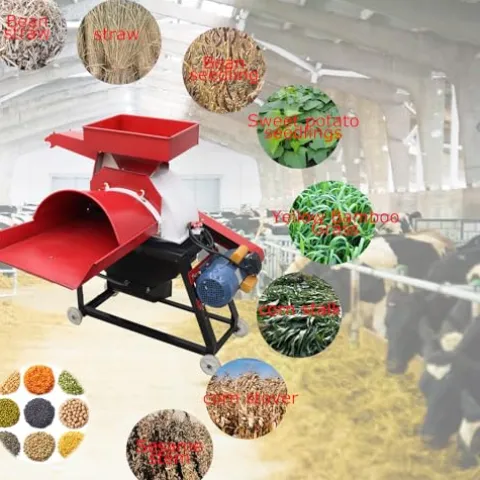 INTSUPERMAI Grass Chopper Pulverizer 220V Red