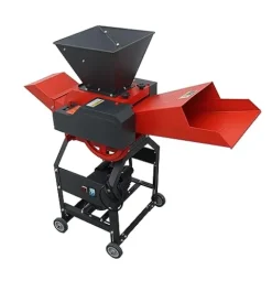 INTSUPERMAI Hay Cutter Pulverizer Grass Crusher 4-Blade 220V Red and Black