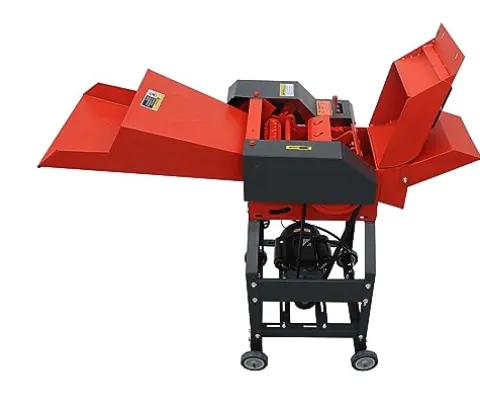 INTSUPERMAI Hay Cutter Pulverizer Grass Crusher 4-Blade 220V Red and Black