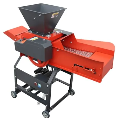 INTSUPERMAI Hay Cutter Pulverizer Grass Crusher 4-Blade Machine Red