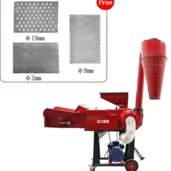 INTSUPERMAI Straw Crusher and Feed Pulverizer Machine 220V 500KG/H Red