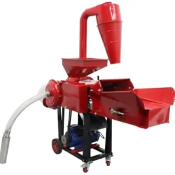 INTSUPERMAI Straw Crusher and Feed Pulverizer Machine 220V 500KG/H Red