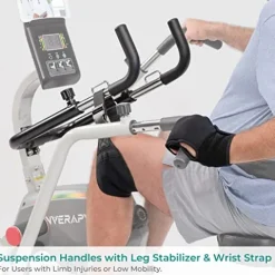 Inverapy Recumbent Cross Trainer with Swivel Seat & Leg Harness White/Gray/Black