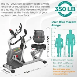 Inverapy Recumbent Cross Trainer with Swivel Seat & Leg Harness White/Gray/Black