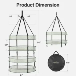 iPower 36-Pack 2ft 4-Layer Mesh Herb Rack Drying Net with Free Storage Bag