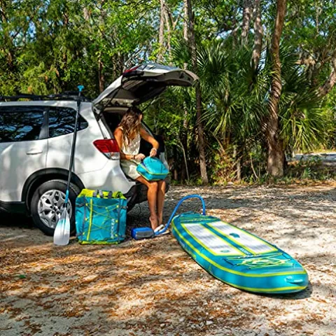 iROCKER All-Around Inflatable Stand Up Paddle Board Ultra Series Aqua/Peach