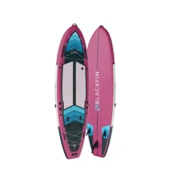 iROCKER Blackfin Model X Inflatable Stand Up Paddle Board Fuchsia Blue