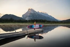 iROCKER Blackfin Model XL Inflatable Stand Up Paddle Board Blue Gold