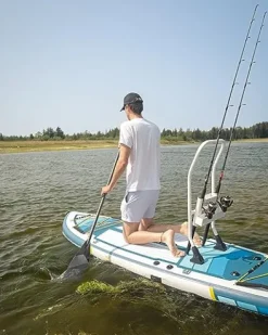 iROCKER Blackfin XL Inflatable Stand Up Paddle Board 11’6″ SUP – Fuchsia Blue