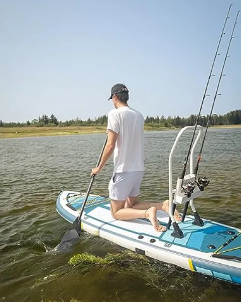 iROCKER Blackfin XL Inflatable Stand Up Paddle Board 11’6″ SUP – Fuchsia Blue