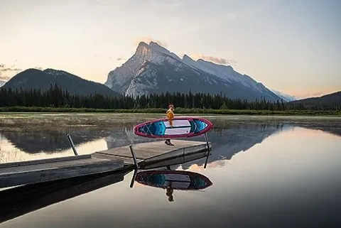 iROCKER Blackfin XL Inflatable Stand Up Paddle Board 11’6″ SUP – Fuchsia Blue