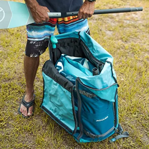 iROCKER Cruiser Inflatable Stand Up Paddle Board White/Blue