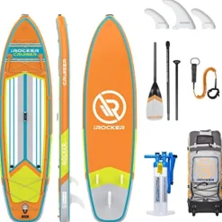 iROCKER Cruiser Inflatable Stand Up Paddle Board Orange
