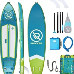 iROCKER Inflatable Stand Up Paddle Board Ultra Series Teal/Lime