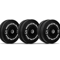 Iron Crush Olympic Bumper Plates Set – Virgin Rubber Weights for Strength Training 160LB Set