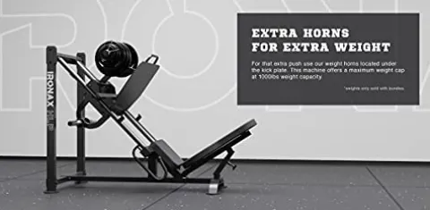 IRONAX XLP Leg Press – 45 Degree Angled Machine Compact for Fitness Black