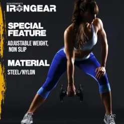 Irongear Adjustable Dumbbell Set 5-in-1 Weights for Home Gym