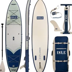 ISLE Explorer Inflatable Stand Up Paddle Board Palm/Seafoam