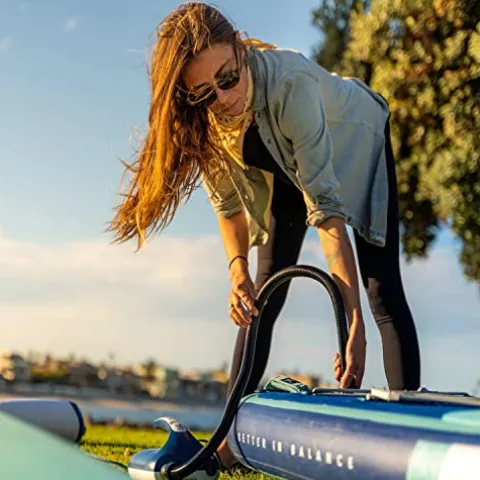 ISLE Explorer Inflatable Stand Up Paddle Board Palm/Seafoam
