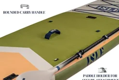 ISLE Sportsman Inflatable Fishing Stand Up Paddle Board Moss/Sun