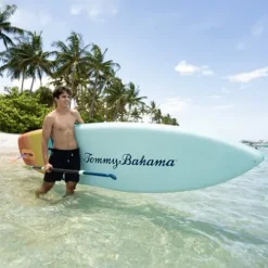 ISLE Surf and SUP Inflatable Hybrid Kayak-Paddle Board Bundle Sunset