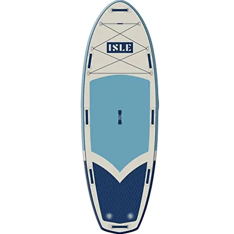 ISLE Surf and SUP Megalodon Inflatable Stand Up Paddle Board Aqua/Navy