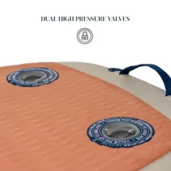 ISLE Surf and SUP Megalodon Inflatable Paddle Board Bundle 15′ Seafoam/Peach