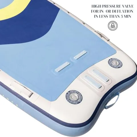 ISLE Surf and SUP Megalodon Inflatable Paddle Board Bundle Slate/Lumin/Navy 15′