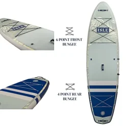 ISLE Surf and SUP Pioneer Inflatable Stand Up Paddle Board Palm/Seafoam