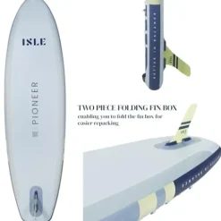 ISLE Surf and SUP Pioneer 3.0 Inflatable Stand Up Paddle Board Ice/Lumin/Slate