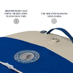 ISLE Surf and SUP Sportsman Inflatable Fishing Stand Up Paddle Board Aqua/Navy