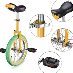 JINCAN 24 inch Freestyle Unicycle Wheel with Leakproof Butyl Tire, Non-Slip Pedals