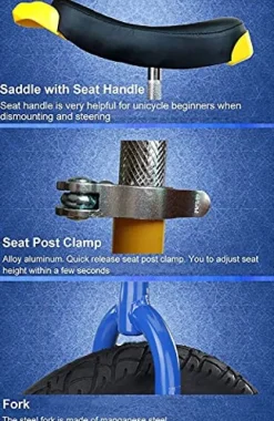 JINCAN 24″ Unicycle Freestyle Cycling Pedal Bicycle Outdoor Balance Sports