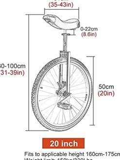 JINCAN 20-inch Unicycle Balance Cycling Bicycle