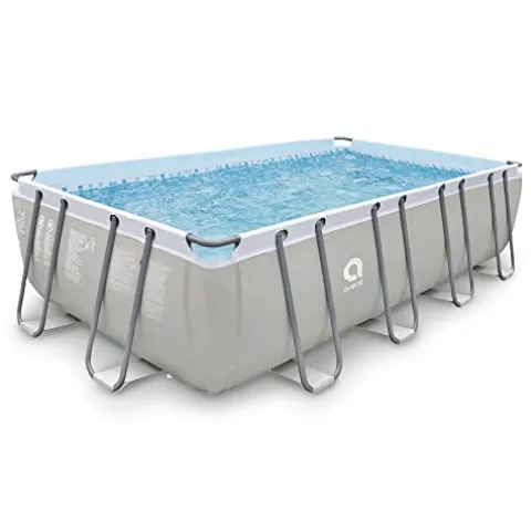 JLeisure Avenli Above Ground Rectangular Swimming Pool Gray
